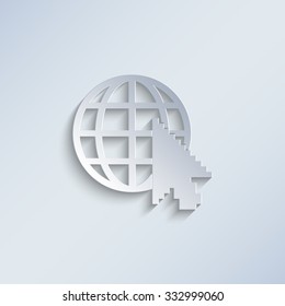 Internet - paper vector icon