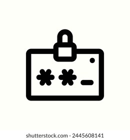internet, password icon, isolated icon in light background, perfect for website, blog, logo, graphic design, social media, UI, mobile app