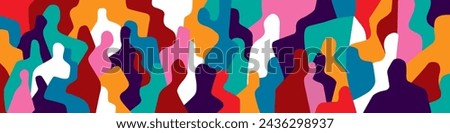 internet people abstract silhouettes ,social issues vector illustration , background design element