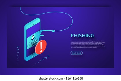 Internet Phishing, gehackte Anmeldung und Passwort. Phishing-Betrug, Hacker-Angriff und Web-Sicherheit Konzept. Online-Betrug und Stehlen. Cyber-Account-Angriff. Online-Sicherheit.