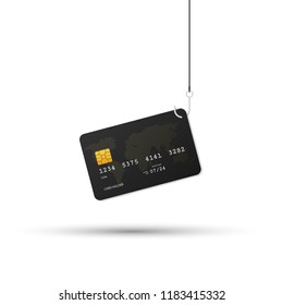 Internet phishing and hacking attack on laptop, vector flat concept. Vector stock illustration.