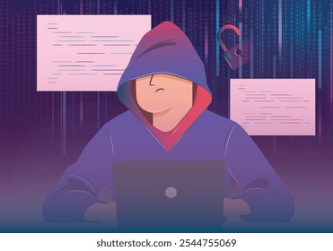 Phishing e hacking da Internet, falsificação de email e segurança de informações pessoais e credencial roubada, hacking de sistema, segurança de phishing, golpes de phishing de email, segurança cibernética, prevenção de phishing