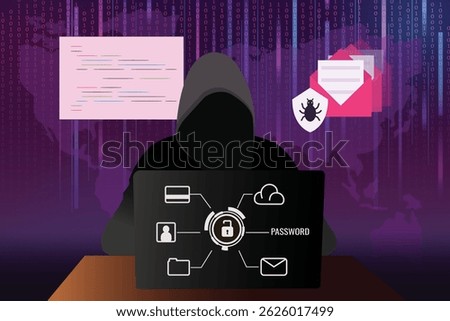 Internet phishing and hacking, email spoofing and personal information security and stolen credential, system hacking, phishing security, email phishing scam, Cybersecurity, Phishing Prevention 
