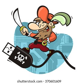Internet-Piratencartoon