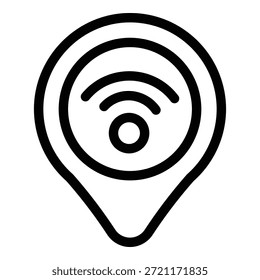 Internetpunktsymbol. Umriss Internetpunkt, Vektorsymbol für Webdesign einzeln auf weißem Hintergrund