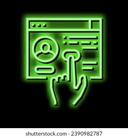 perfil de internet o suscripción a blog neon light sign vector. perfil de Internet o ilustración de suscripción a blog