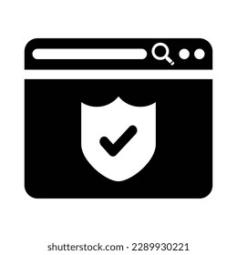 Internet Protection Icon, Vector Graphics