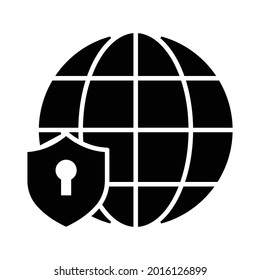 Icono de protección de Internet que puede modificar o editar fácilmente
