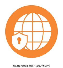 Icono de protección de Internet que puede modificar o editar fácilmente
