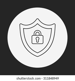Internet Protection line icon