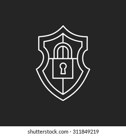 Internet Protection line icon