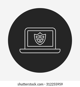 Internet Protection line icon