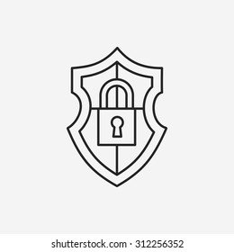 Internet Protection line icon