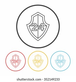 Internet Protection line icon