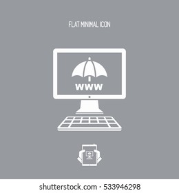 Internet protection - Minimal vector icon