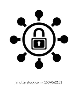 Internet protection, network security icon
