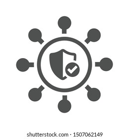 Internet protection, network security icon