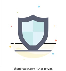 Internet, Protection, Safety, Security, Shield Abstract Flat Color Icon Template. Vector Icon Template background