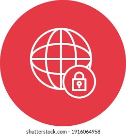 Internet, protection, security icon vector image. Can also be used for internet security. Suitable for use on web apps, mobile apps and print media.