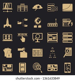 Internet protocol icons set. Simple set of 25 internet protocol vector icons for web for any design