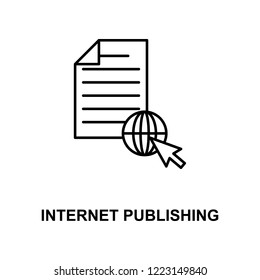 internet publishing line icon