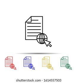internet publishing multi color style icon. Simple thin line, outline vector of web icons for ui and ux, website or mobile application