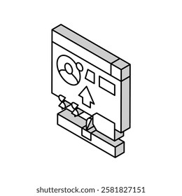 internet purchases isometric icon vector. internet purchases sign. isolated symbol illustration