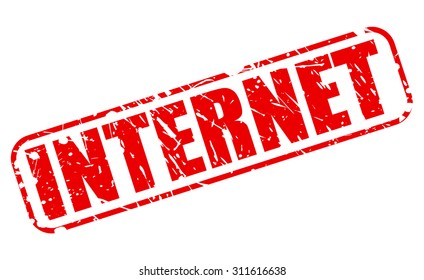Internet red stamp text on white