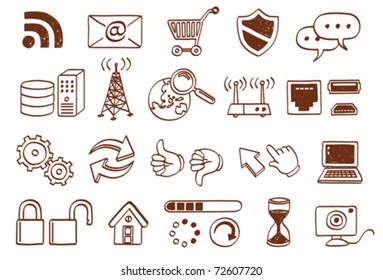 internet related icon set