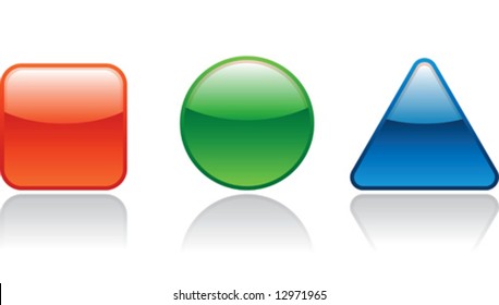 Internet RGB color icons with reflection in Vector format