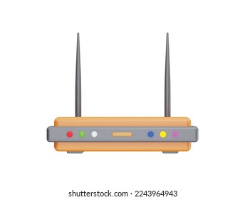Internet Router 3d vector icon cartoon minimal style