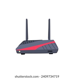 internet router cartoon. modem wifi, wireless broadband, network ethernet internet router sign. isolated symbol vector illustration