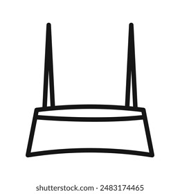 internet router icon Black line art vector
