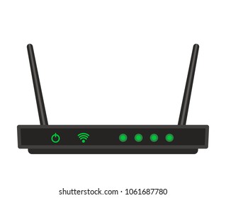 internet router. icon in a flat style isolated on a white background. vector illustration