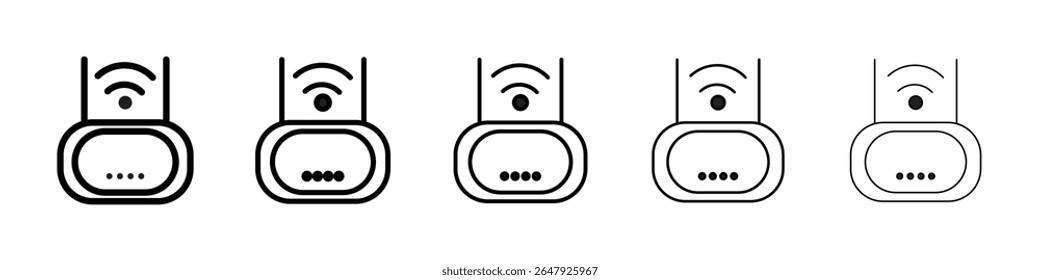 Icono de router de Internet Vector aislado sobre fondo blanco