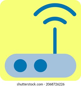 Internet-Router, Illustration, Vektorgrafik, auf weißem Hintergrund.