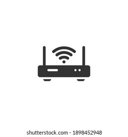 enrutador de Internet, icono de glifo vector de módem