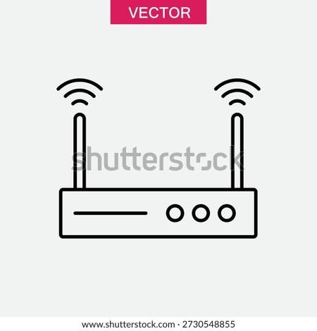Internet Router Symbol Vector Illustration, Network Router Icon Vector – White Background..eps

