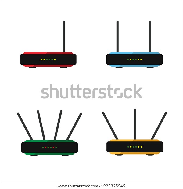 Internet Router Vector\
Illustration Set