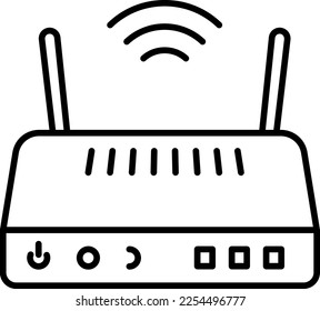 Internet, enrutador, icono de vector wifi en fondo transparente. Esquema Internet, enrutador, icono de vector wifi
