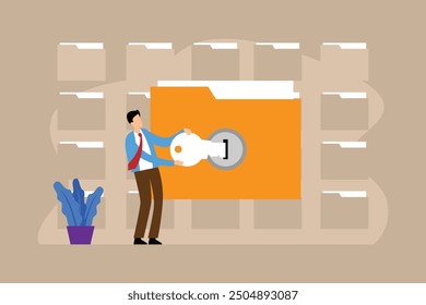 Internet safety online on technology with digital devices 2d flat vector illustration