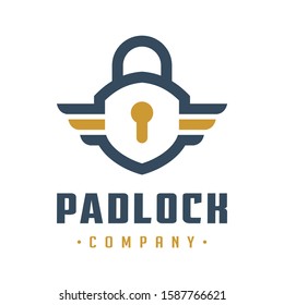 internet safety padlock logo design