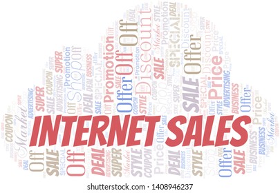 Internet Sales Word Cloud. Word cloud Made With Text.