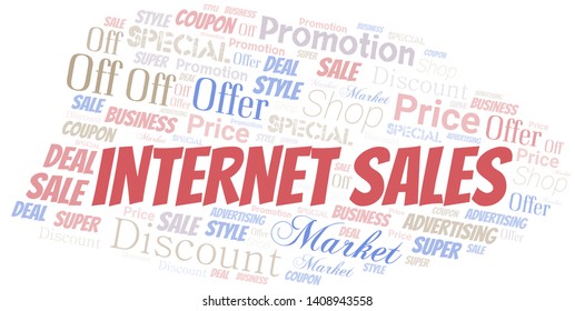 Internet Sales Word Cloud. Wordcloud Made With Text.