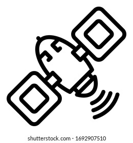 Icono de satélite de Internet. Icono de vector de Internet de esquema para diseño web aislado en fondo blanco