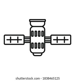 Internet satellite icon. Outline internet satellite vector icon for web design isolated on white background