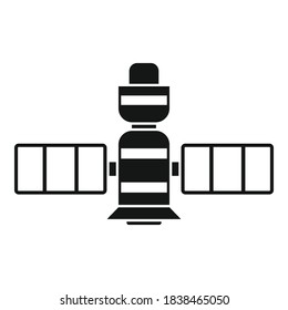 Internet-Satellitensymbol. Einfache Illustration von Internet-Satelliten, Vektorsymbol für Webdesign einzeln auf weißem Hintergrund