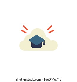 internet school icon. online learning icon. perfect for application, web, logo and presentation template. icon design flat style