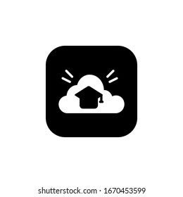 internet school icon. Online Learning icon. Perfect for application, web, logo and presentation template. icon design solid rounded style