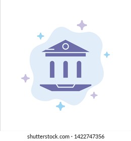 Internet, School, Web, Education Blue Icon on Abstract Cloud Background